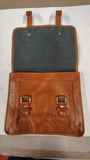 Vintage Brown Leather Motorcycle Handlebar Tool Bag Bicycle Saddle Pannier
