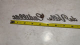 1970's Cadillac DeVille Script Emblems Pair OEM 1483604 1607891