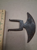 Vintage Hand Forged Iron Crescent Tool Crescent Blade Primitive Prop Antique