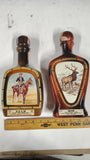 Vintage Jim Beam Decanter Lot James Lockhart Elk & Remington Cowboy 1970s