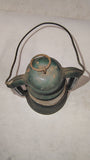 Vintage Linemar Toys Japan Battery Operated Green Metal Railroad Lantern 1950s