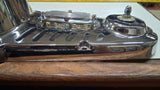 Harley 4-Speed V-Twin Vented Chrome Outer Primary Cover Set w/ MOON Derby & Joke