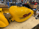Yellow Chrome Paint set Harley Sportster 883 1200 2001 GAs TAnk fenders OEM nice