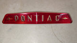 OEM 1952 Pontiac Chieftain Hood Emblem Insert Red Lucite Plastic Nameplate Lens