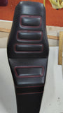 CC Rider 2-Up Step Up Seat Red Stitch Fit Harley Softail Street Bob FXBB FXST