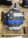 Socal Pistol Holster OEB US  American Flag Kydex Style Belt Loop RWB Outside