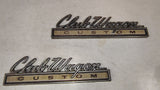 Vintage 1968-1969 Ford Econoline Club Wagon Custom Fender Emblem Badge Pair OEM