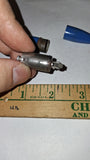 NOS Vintage Allbright Periwinkle Plastic Bullet Capsule Pocket Lighter Unused