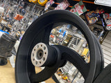 Mag Wheels billet Chopper 5.5x18 2.25x21 Softail 3/4 Wrinkle Black Custom Wide G