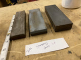3 Sharpening Stones lot Knife blade Hand held Vtg Watchmaker tools 6 1/2"