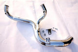 2 Into 1 Chrome Exhaust Lake 6 Speed 45 Degree Offset Harley Glide Touring Bagge