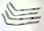 1985-2005 Drag Pipes FXST Chrome w/ Heat Shields Slash Style Softail Harley New