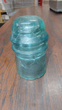 Antique Aqua Glass Telegraph Insulator CD 145 Brookfield Signal
