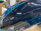 2026 Front Fender Harley Heritage Teal Thunder/Vivid black Tip Trim Emblems OEM!