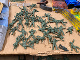 Vintage Ideal Battle Action Combat Set Toy Army Men Trucks Soldiers Playset Box