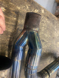 Custom 2-Into-1 Titanium Exhaust Pipe Harley touring Glide FLH Sp concepts?