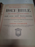 1900 Victorian Family Bible AJ Holman Parallel Leather Metal Clasps Apocrypha