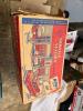 Vtg Marx Service Gas Oil Station Garage Toy Display Take Apart Car Box Train