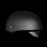D.O.T. DAYTONA SKULL CAP W/ INNER SHIELD- DULL BLACK X-LARGE