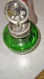Vtg 1950s Hudson Nebu-Lizor Sprayer Hand Pump Green Glass Bottle