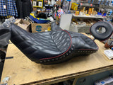 Corbin Indian Chief Seat w Backrest red trim 2014^ Touring Wide Comfort motorcyc