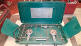 Vintage Century Primus 4660 Deluxe 2 Burner Propane Camp Stove Green 22"