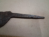 Antique Early European Hand Forged Iron Sickle Blade Long Tang Medieval Relic