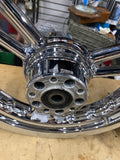 Chrome Detonator Mag Wheels 3x16 2.15x21 Harley Softail Chopper3/4 00^ Dyna Wide