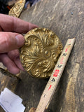 Set of 2 Brass Curtain Tiebacks Floral Scroll Holdbacks Brass Victorian Art Deco