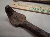 Vintage Hand Forged Wrought Iron Hardware Lot Primitive Relics Spike Hinge