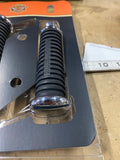 Chrome Rubber OEM Footpegs Harley Softail Sportster FX Shovelhead Highway Passen