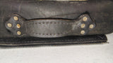 Vintage Black Leather Motorcycle Throwover Saddlebag Shovelhead Sportster 12"
