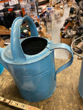 Vtg Light Blue Metal Watering Can Garden Yard CountryDecor Long Spout Handle