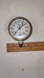 Vintage Wallace & Tiernan Brass Water Pressure Gauge 0-50 PSI Steampunk