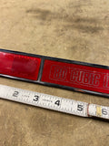 80 Cubic Inches Red Reflector Badge Emblem Saddlebag Harley FLH Shovelhead OEM