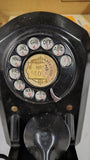 Vintage Automatic Electric Monophone Black Bakelite Rotary Wall Phone