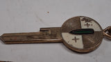 Vintage 1950s Signa-Craft Lincoln Crest Key Blank Uncut Enamel Fob Continental
