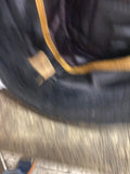 Vtg  black winter ushanka Russian trapper trooper hat Foldable ear flaps Small