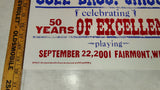 2001 Mort Gamble Cole Bros. Circus Poster Hatch Show Print Fairmont WV Vintage
