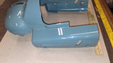 Harley Road Glide OEM Instrument Gauge Cluster Cover Housing Set Sharkskin Blue
