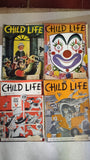Vintage Child Life Magazine Lot of 9 Issues 1954 Complete Run Spanning Year