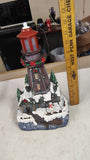 Holiday Living LED Lighted Musical Christmas Lighthouse Village C05540