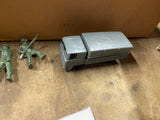 Vintage Ideal Battle Action Combat Set Toy Army Men Trucks Soldiers Playset Box