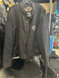 Harley-Davidson Black Motorcycle Jacket Men’s Embroidered Zippered Pockets