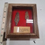 Authentic Medieval Arrowheads 12th-15th Century AD Germany Framed Relics Set