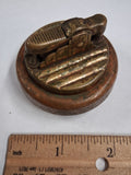 Vintage 1950s United Copper Brass Table Lighter Set Pat 2723547 Made in USA Desk