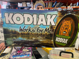 Kodiak Wintergreen 3d sign advertising 35x17 Works for me Bear Collectible!