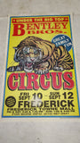 2000 Bentley Bros Circus Tiger Poster Frederick Towne Mall 17x11