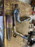 Custom 2-Into-1 Titanium Exhaust Pipe Harley touring Glide FLH Sp concepts?