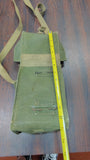 WWII British Army Mk II Light Respirator Mask Pouch Canvas Bag Named Strap